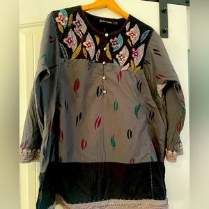 Gudrun Sjoden xl beaded tunic